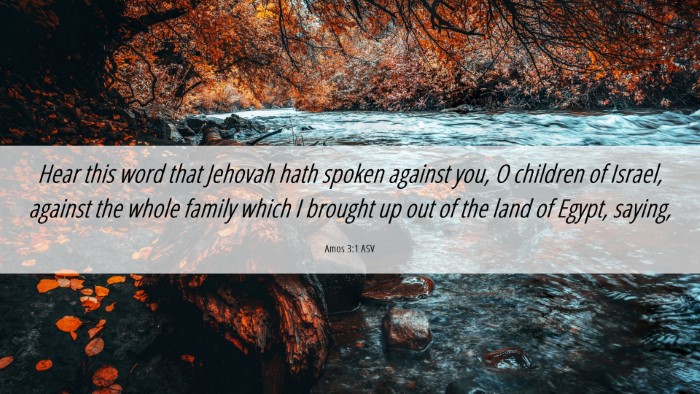 Picture 06 - Amos 3:1 ASV Desktop Wallpaper - Hear this word that Jehovah hath spoken against - Desktop Bible Verse Wallpaper
