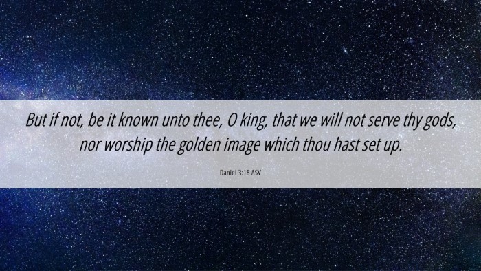 Picture 06 - Daniel 3:18 ASV Desktop Wallpaper - But if not, be it known unto thee, O king, that - Desktop Bible Verse Wallpaper