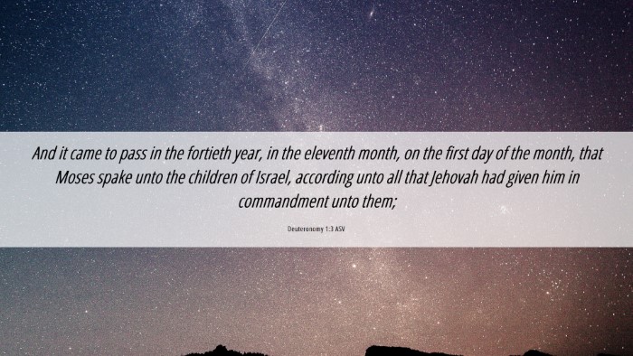 Picture 06 - Deuteronomy 1:3 ASV Desktop Wallpaper - And it came to pass in the fortieth year, in the - Desktop Bible Verse Wallpaper