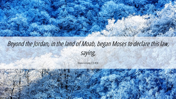 Picture 06 - Deuteronomy 1:5 ASV Desktop Wallpaper - Beyond the Jordan, in the land of Moab, began - Desktop Bible Verse Wallpaper