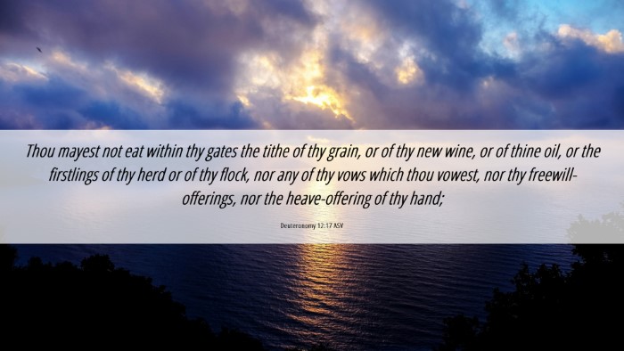 Picture 06 - Deuteronomy 12:17 ASV Desktop Wallpaper - Thou mayest not eat within thy gates the tithe of - Desktop Bible Verse Wallpaper