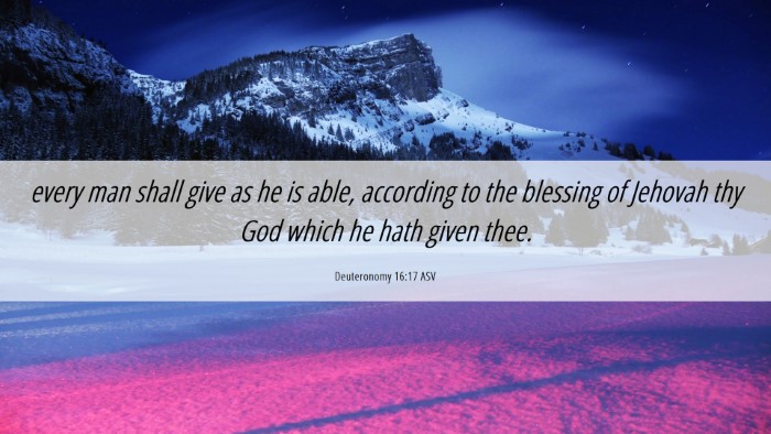 Picture 06 - Deuteronomy 16:17 ASV Desktop Wallpaper - every man shall give as he is able, according to - Desktop Bible Verse Wallpaper