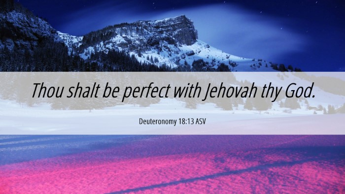 Picture 06 - Deuteronomy 18:13 ASV Desktop Wallpaper - Thou shalt be perfect with Jehovah thy - Desktop Bible Verse Wallpaper