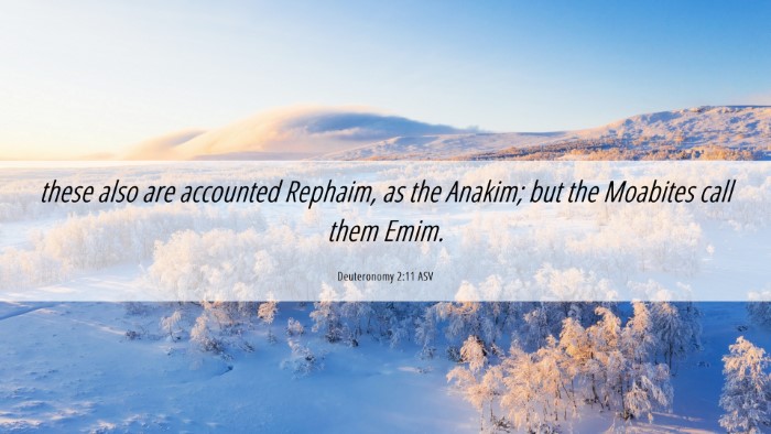 Picture 06 - Deuteronomy 2:11 ASV Desktop Wallpaper - these also are accounted Rephaim, as the Anakim; - Desktop Bible Verse Wallpaper