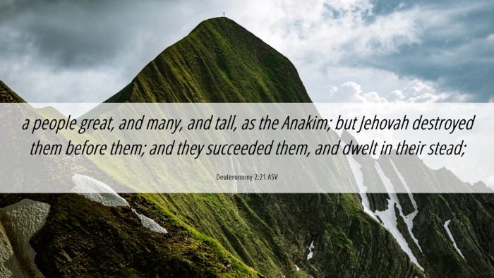 Picture 06 - Deuteronomy 2:21 ASV Desktop Wallpaper - a people great, and many, and tall, as the - Desktop Bible Verse Wallpaper
