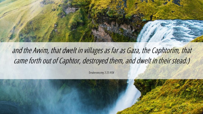 Picture 06 - Deuteronomy 2:23 ASV Desktop Wallpaper - and the Avvim, that dwelt in villages as far as - Desktop Bible Verse Wallpaper