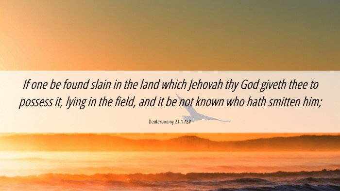 Picture 06 - Deuteronomy 21:1 ASV Desktop Wallpaper - If one be found slain in the land which Jehovah - Desktop Bible Verse Wallpaper