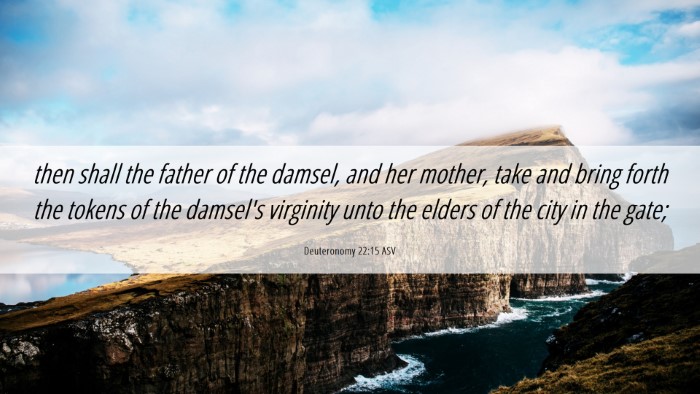 Picture 06 - Deuteronomy 22:15 ASV Desktop Wallpaper - then shall the father of the damsel, and her - Desktop Bible Verse Wallpaper