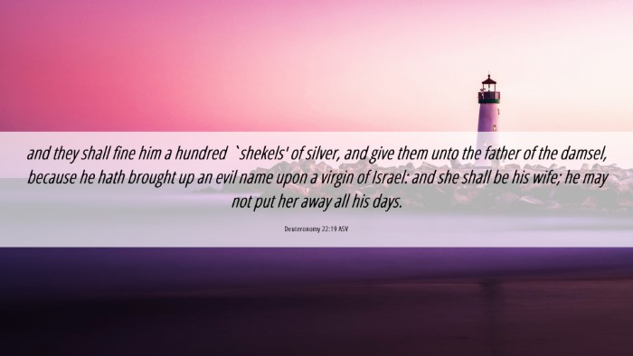 Picture 06 - Deuteronomy 22:19 ASV Desktop Wallpaper - and they shall fine him a hundred `shekels' of - Desktop Bible Verse Wallpaper