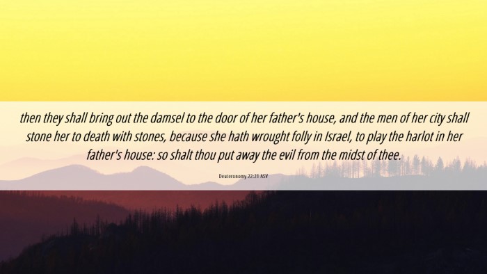 Picture 06 - Deuteronomy 22:21 ASV Desktop Wallpaper - then they shall bring out the damsel to the door - Desktop Bible Verse Wallpaper