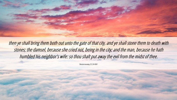Picture 06 - Deuteronomy 22:24 ASV Desktop Wallpaper - then ye shall bring them both out unto the gate - Desktop Bible Verse Wallpaper