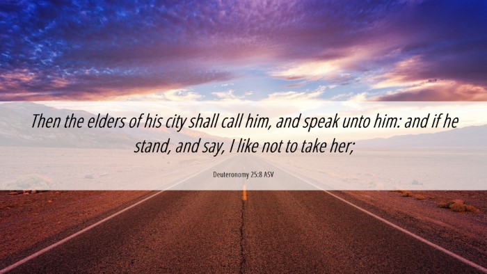 Picture 06 - Deuteronomy 25:8 ASV Desktop Wallpaper - Then the elders of his city shall call him, and - Desktop Bible Verse Wallpaper