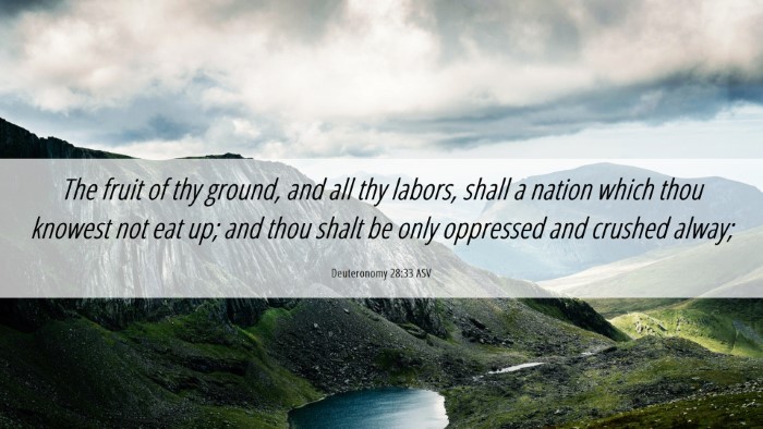 Picture 06 - Deuteronomy 28:33 ASV Desktop Wallpaper - The fruit of thy ground, and all thy labors, - Desktop Bible Verse Wallpaper
