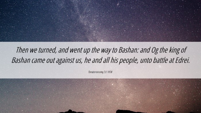 Picture 06 - Deuteronomy 3:1 ASV Desktop Wallpaper - Then we turned, and went up the way to Bashan: - Desktop Bible Verse Wallpaper