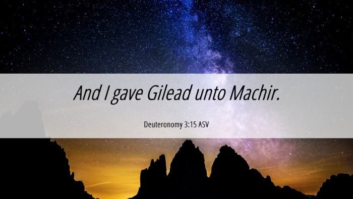 Picture 06 - Deuteronomy 3:15 ASV Desktop Wallpaper - And I gave Gilead unto - Desktop Bible Verse Wallpaper