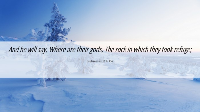 Picture 06 - Deuteronomy 32:37 ASV Desktop Wallpaper - And he will say, Where are their gods, The rock - Desktop Bible Verse Wallpaper