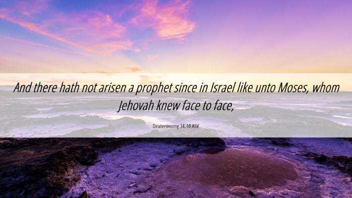 Picture 06 - Deuteronomy 34:10 ASV Desktop Wallpaper - And there hath not arisen a prophet since in - Desktop Bible Verse Wallpaper