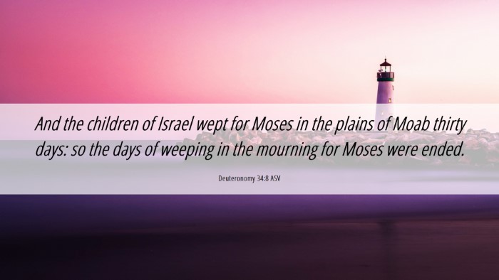 Picture 06 - Deuteronomy 34:8 ASV Desktop Wallpaper - And the children of Israel wept for Moses in the - Desktop Bible Verse Wallpaper