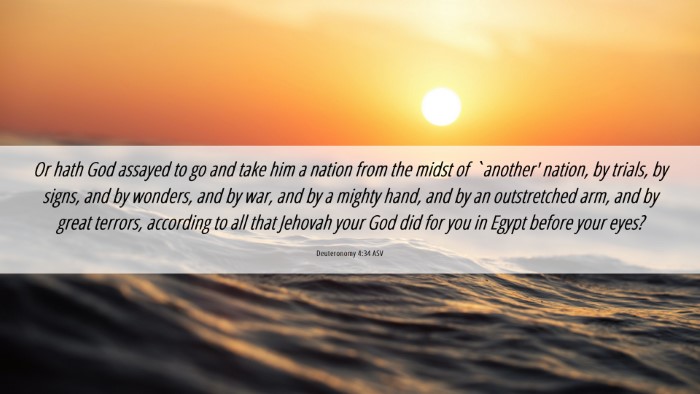 Picture 06 - Deuteronomy 4:34 ASV Desktop Wallpaper - Or hath God assayed to go and take him a nation - Desktop Bible Verse Wallpaper