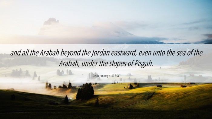 Picture 06 - Deuteronomy 4:49 ASV Desktop Wallpaper - and all the Arabah beyond the Jordan eastward, - Desktop Bible Verse Wallpaper