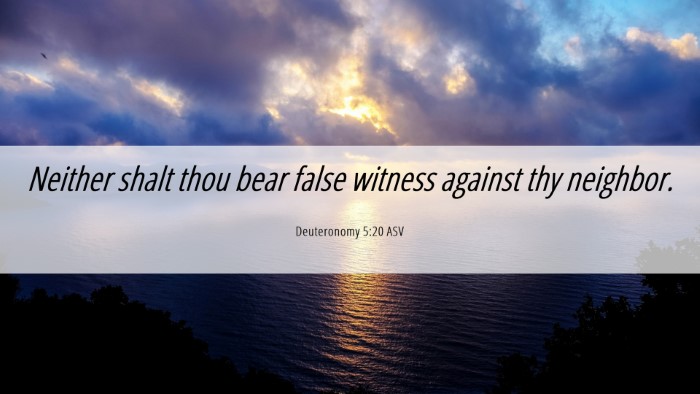 Picture 06 - Deuteronomy 5:20 ASV Desktop Wallpaper - Neither shalt thou bear false witness against thy - Desktop Bible Verse Wallpaper