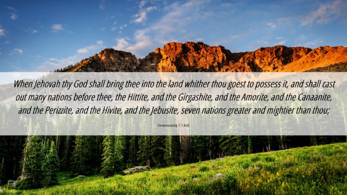 Picture 06 - Deuteronomy 7:1 ASV Desktop Wallpaper - When Jehovah thy God shall bring thee into the - Desktop Bible Verse Wallpaper