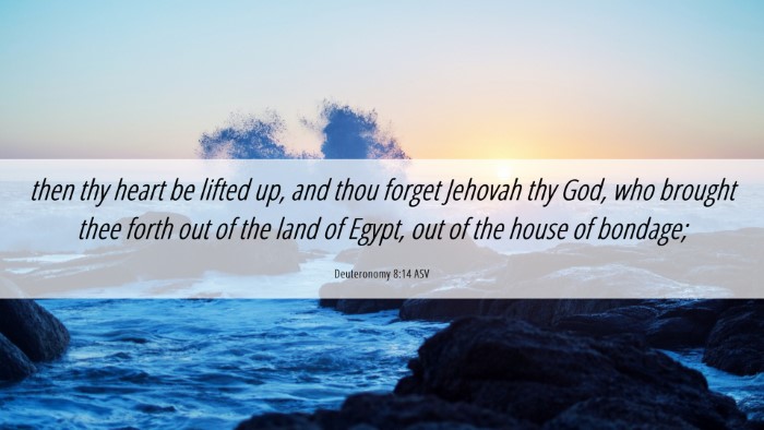 Picture 06 - Deuteronomy 8:14 ASV Desktop Wallpaper - then thy heart be lifted up, and thou forget - Desktop Bible Verse Wallpaper