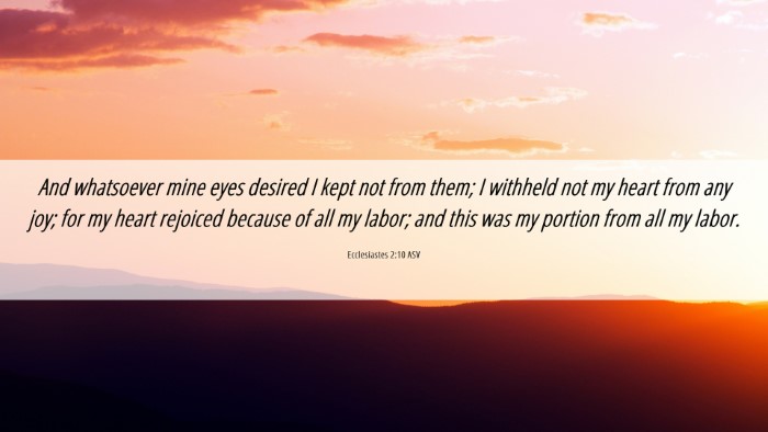 Picture 06 - Ecclesiastes 2:10 ASV Desktop Wallpaper - And whatsoever mine eyes desired I kept not from - Desktop Bible Verse Wallpaper