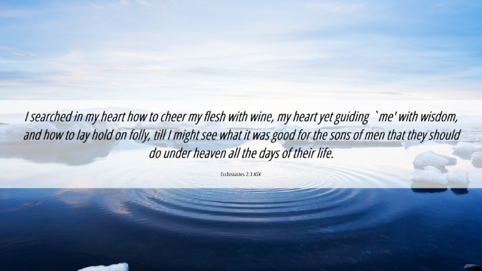 Picture 06 - Ecclesiastes 2:3 ASV Desktop Wallpaper - I searched in my heart how to cheer my flesh with - Desktop Bible Verse Wallpaper