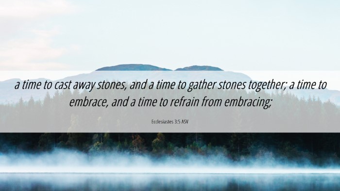 Picture 06 - Ecclesiastes 3:5 ASV Desktop Wallpaper - a time to cast away stones, and a time to gather - Desktop Bible Verse Wallpaper