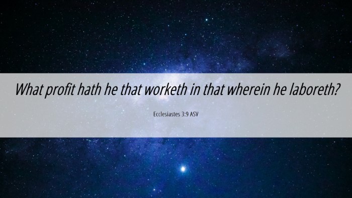 Picture 06 - Ecclesiastes 3:9 ASV Desktop Wallpaper - What profit hath he that worketh in that wherein - Desktop Bible Verse Wallpaper