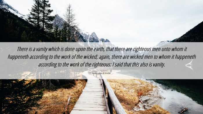 Picture 06 - Ecclesiastes 8:14 ASV Desktop Wallpaper - There is a vanity which is done upon the earth, - Desktop Bible Verse Wallpaper