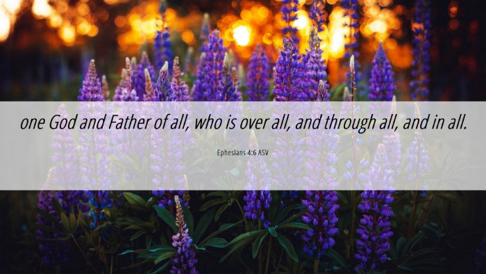Picture 06 - Ephesians 4:6 ASV Desktop Wallpaper - one God and Father of all, who is over all, and - Desktop Bible Verse Wallpaper