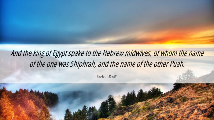 Picture 06 - Exodus 1:15 ASV Desktop Wallpaper - And the king of Egypt spake to the Hebrew - Desktop Bible Verse Wallpaper