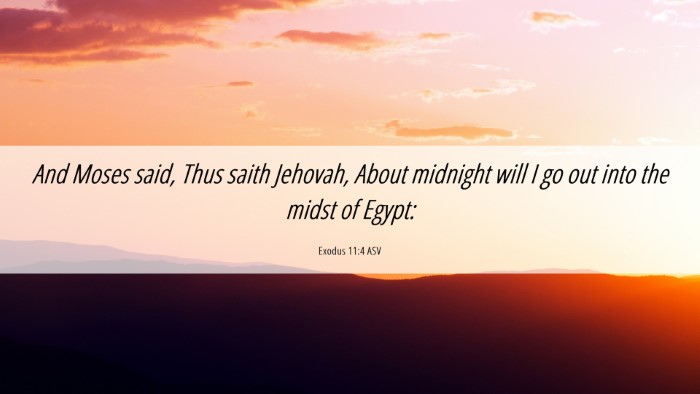 Picture 06 - Exodus 11:4 ASV Desktop Wallpaper - And Moses said, Thus saith Jehovah, About - Desktop Bible Verse Wallpaper