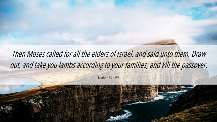 Picture 06 - Exodus 12:21 ASV Desktop Wallpaper - Then Moses called for all the elders of Israel, - Desktop Bible Verse Wallpaper