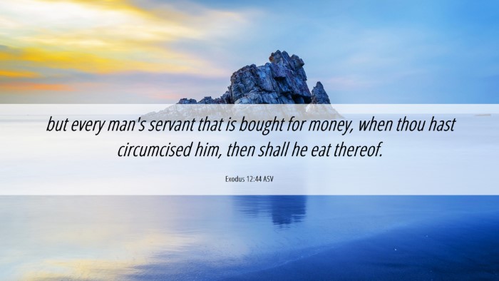 Picture 06 - Exodus 12:44 ASV Desktop Wallpaper - but every man's servant that is bought for money, - Desktop Bible Verse Wallpaper