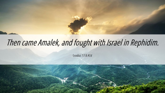 Picture 06 - Exodus 17:8 ASV Desktop Wallpaper - Then came Amalek, and fought with Israel in - Desktop Bible Verse Wallpaper