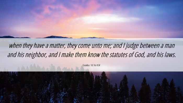 Picture 06 - Exodus 18:16 ASV Desktop Wallpaper - when they have a matter, they come unto me; and I - Desktop Bible Verse Wallpaper