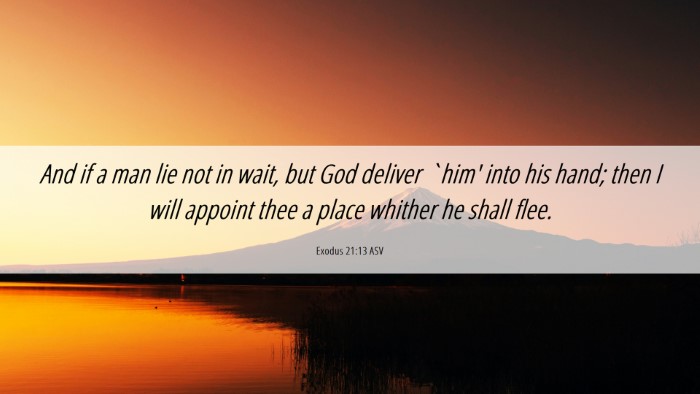 Picture 06 - Exodus 21:13 ASV Desktop Wallpaper - And if a man lie not in wait, but God deliver - Desktop Bible Verse Wallpaper