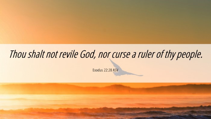 Picture 06 - Exodus 22:28 ASV Desktop Wallpaper - Thou shalt not revile God, nor curse a ruler of - Desktop Bible Verse Wallpaper