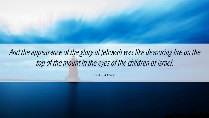 Picture 06 - Exodus 24:17 ASV Desktop Wallpaper - And the appearance of the glory of Jehovah was - Desktop Bible Verse Wallpaper