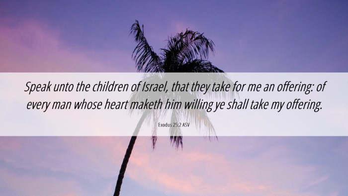 Picture 06 - Exodus 25:2 ASV Desktop Wallpaper - Speak unto the children of Israel, that they take - Desktop Bible Verse Wallpaper
