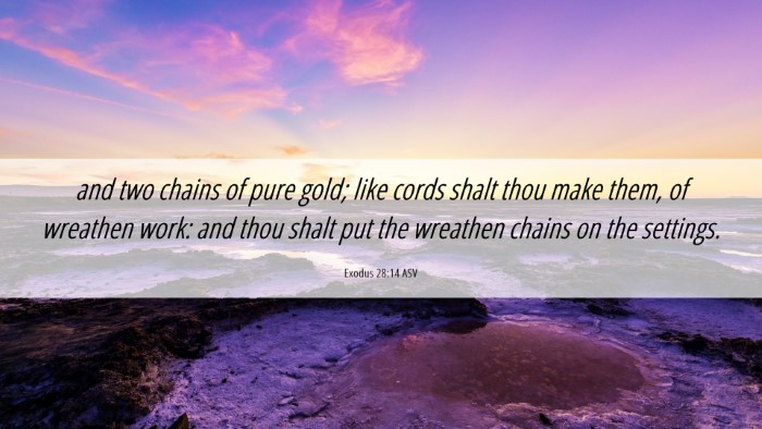 Picture 06 - Exodus 28:14 ASV Desktop Wallpaper - and two chains of pure gold; like cords shalt - Desktop Bible Verse Wallpaper