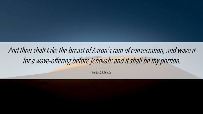 Picture 06 - Exodus 29:26 ASV Desktop Wallpaper - And thou shalt take the breast of Aaron's ram of - Desktop Bible Verse Wallpaper
