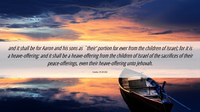 Picture 06 - Exodus 29:28 ASV Desktop Wallpaper - and it shall be for Aaron and his sons as `their' - Desktop Bible Verse Wallpaper