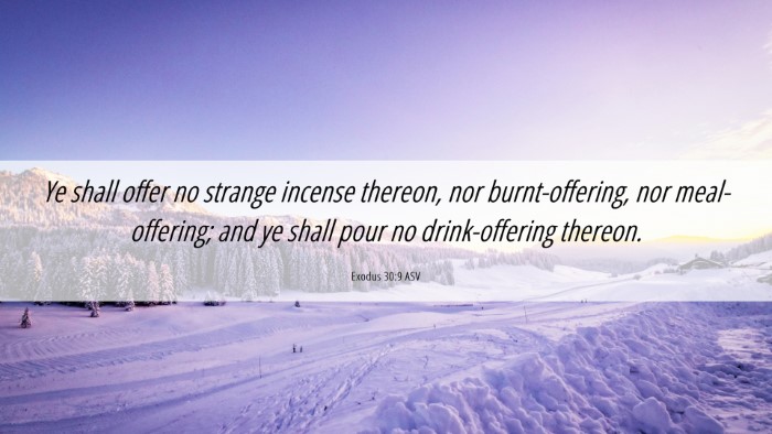 Picture 06 - Exodus 30:9 ASV Desktop Wallpaper - Ye shall offer no strange incense thereon, nor - Desktop Bible Verse Wallpaper