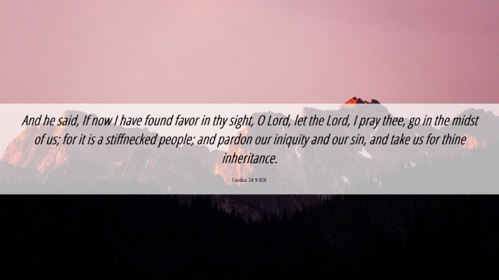 Picture 06 - Exodus 34:9 ASV Desktop Wallpaper - And he said, If now I have found favor in thy - Desktop Bible Verse Wallpaper