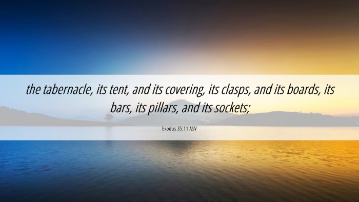 Picture 06 - Exodus 35:11 ASV Desktop Wallpaper - the tabernacle, its tent, and its covering, its - Desktop Bible Verse Wallpaper