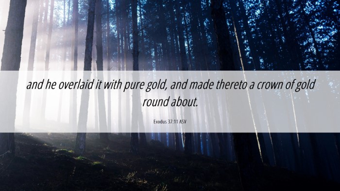 Picture 06 - Exodus 37:11 ASV Desktop Wallpaper - and he overlaid it with pure gold, and made - Desktop Bible Verse Wallpaper